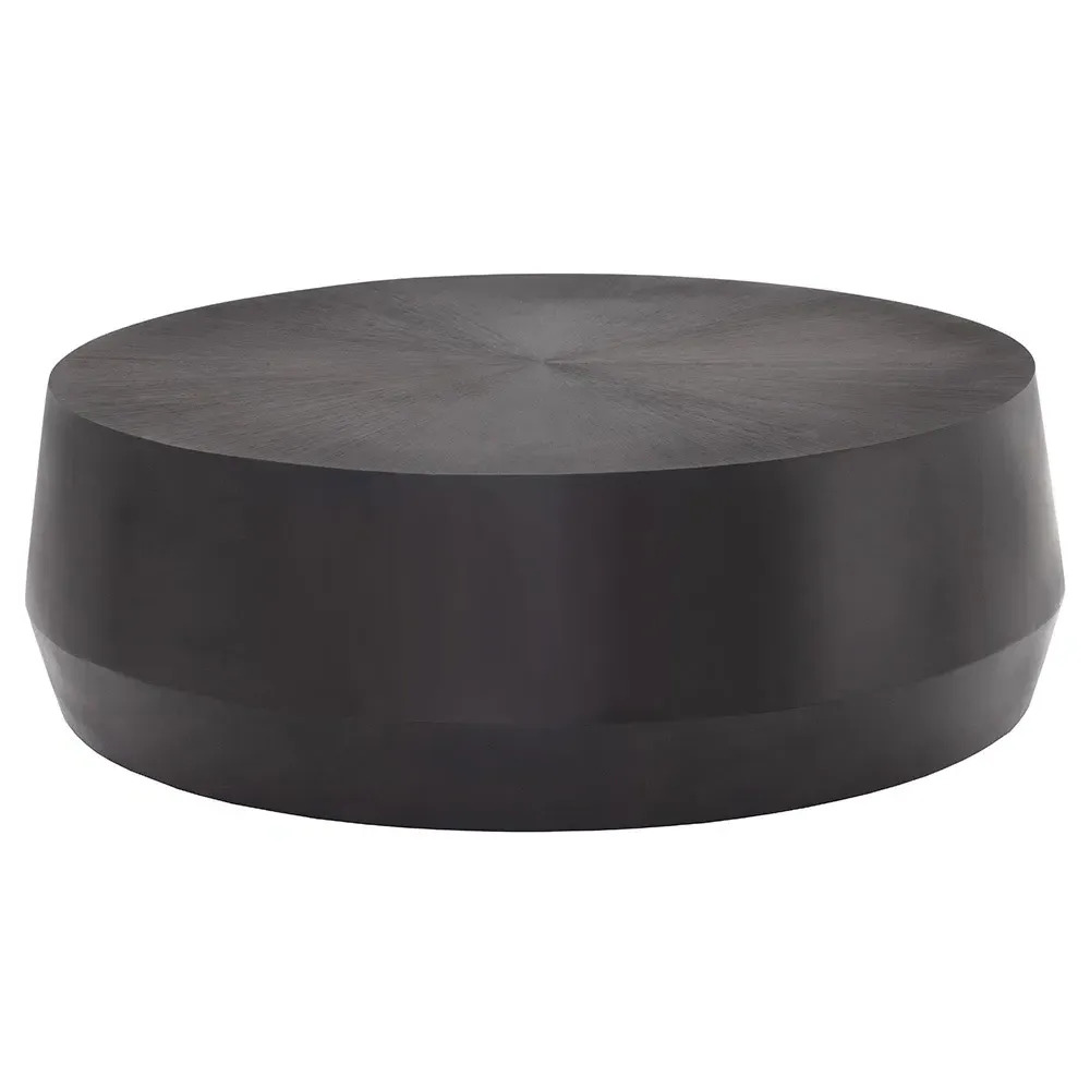 Pacheco Round Coffee Table - Gunmetal, Aluminum