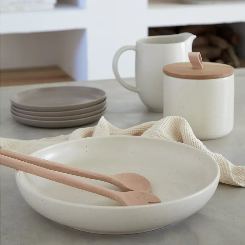 Pacifica 13" Serving Bowl - Vanilla, Stoneware