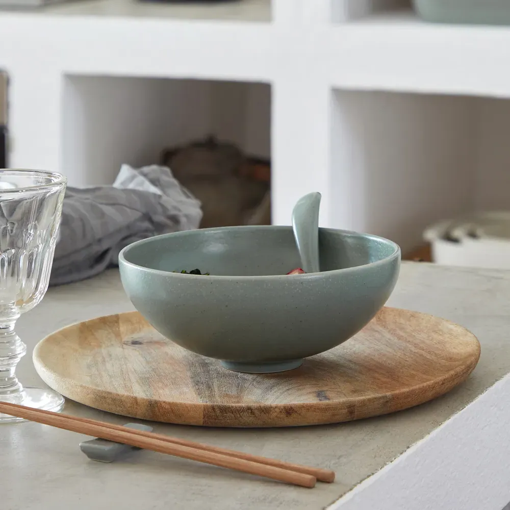 Pacifica 3 Piece Ramen Bowl Set - Artichoke, Stoneware