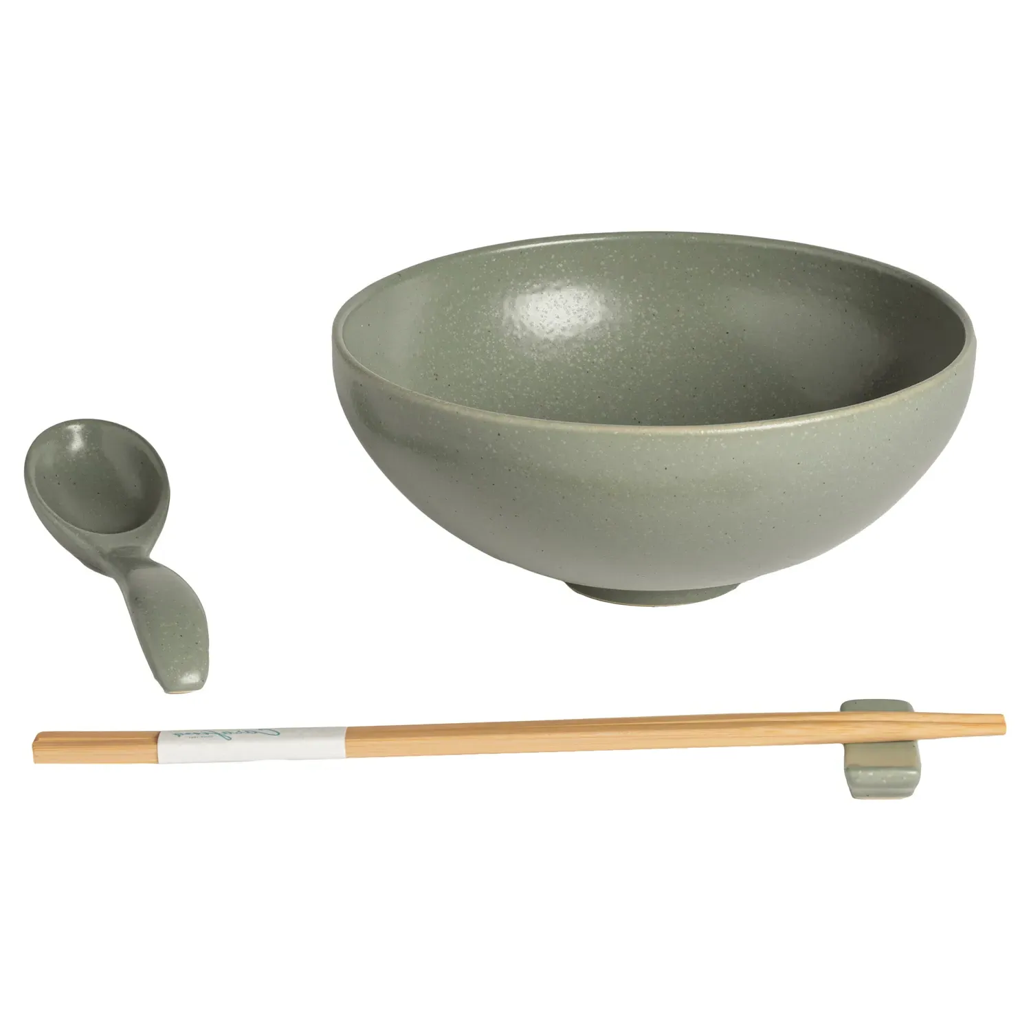 Pacifica 3 Piece Ramen Bowl Set - Artichoke, Stoneware image