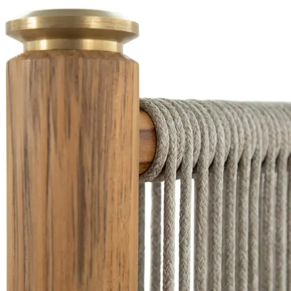 Pacifica 88" Outdoor Sofa - White, Teak