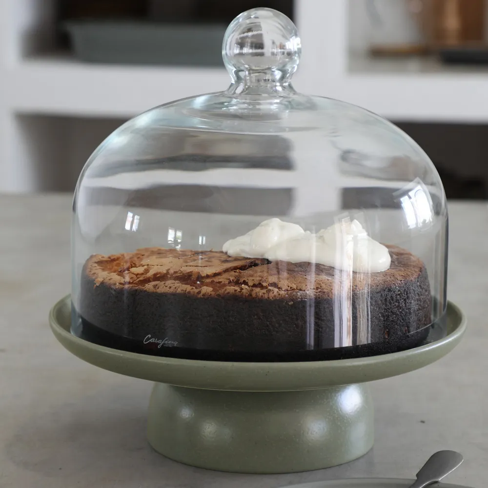 Pacifica Footed Cake Plate - Artichoke, Stoneware