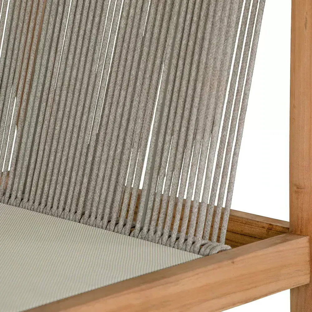 Pacifica Outdoor Dining Side Chair - White, Teak