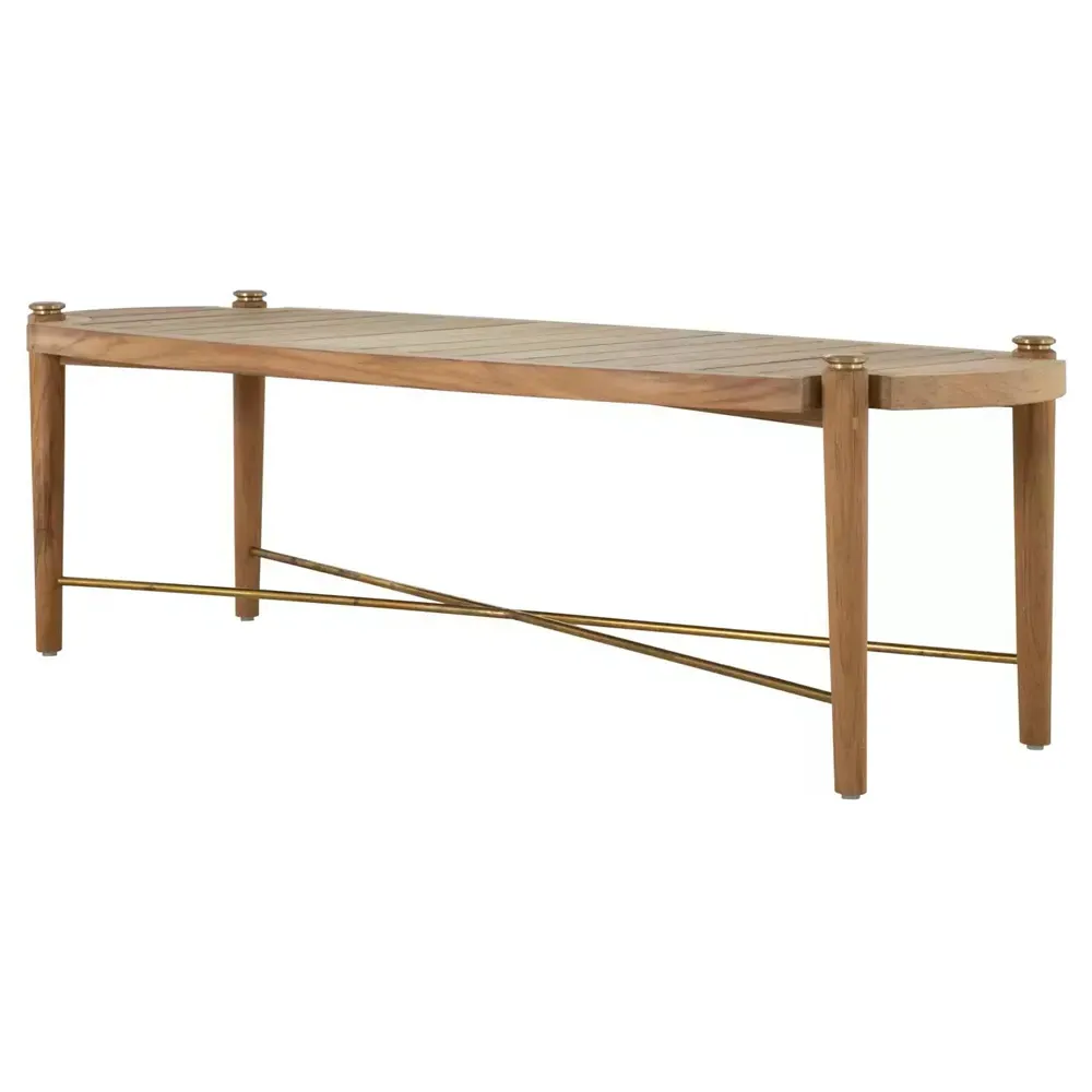 Pacifica Oval Outdoor Coffee Table - Brown, Teak