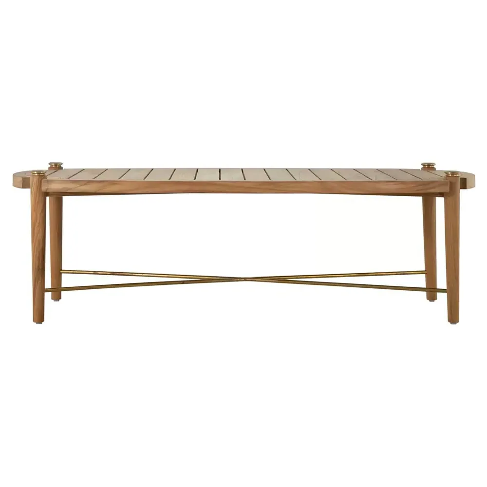 Pacifica Oval Outdoor Coffee Table - Brown, Teak