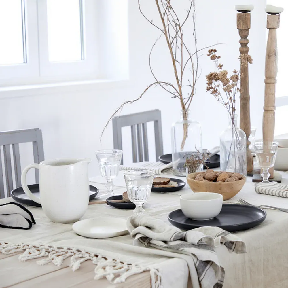 Pacifica Round Fruit Bowl - Vanilla, Stoneware