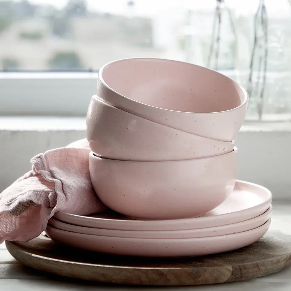 Pacifica Round Salad Plate - Marshmallow, Stoneware