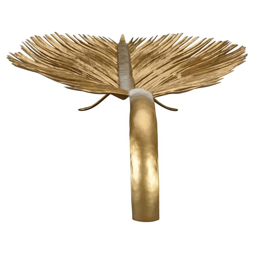 Pallas Palm Leaf Decorative Bowl - Gold, Metal