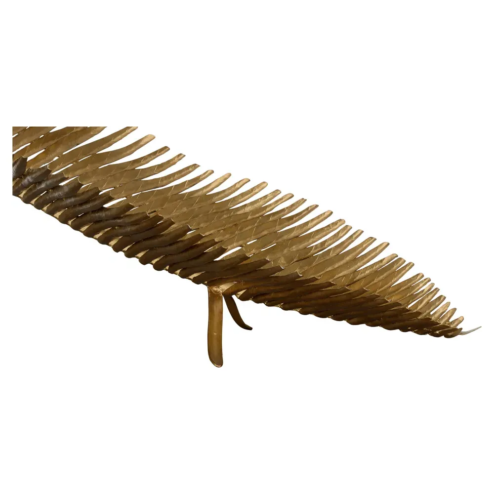 Pallas Palm Leaf Decorative Bowl - Gold, Metal