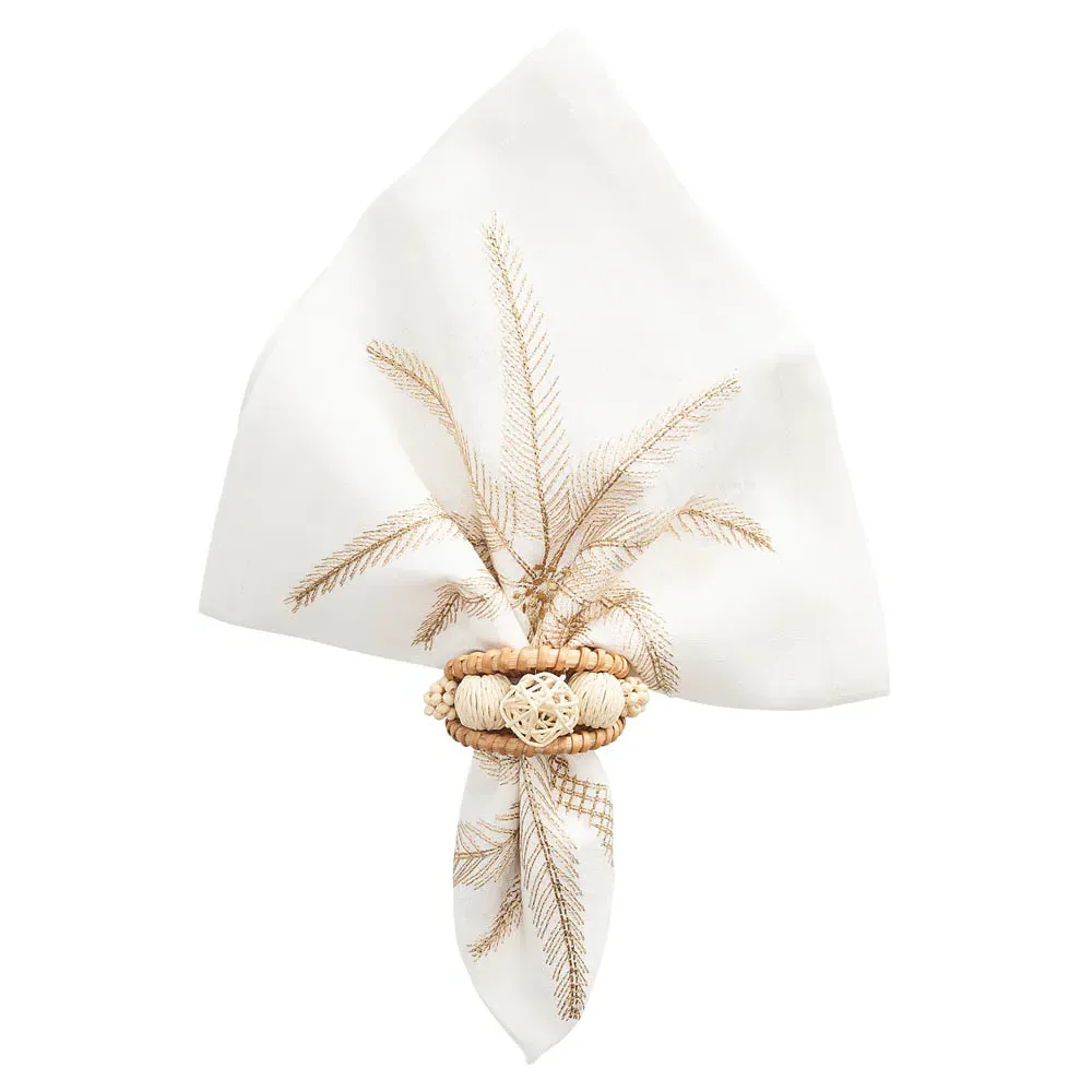 Palm Coast Linen Napkin Set of 4 - Natural