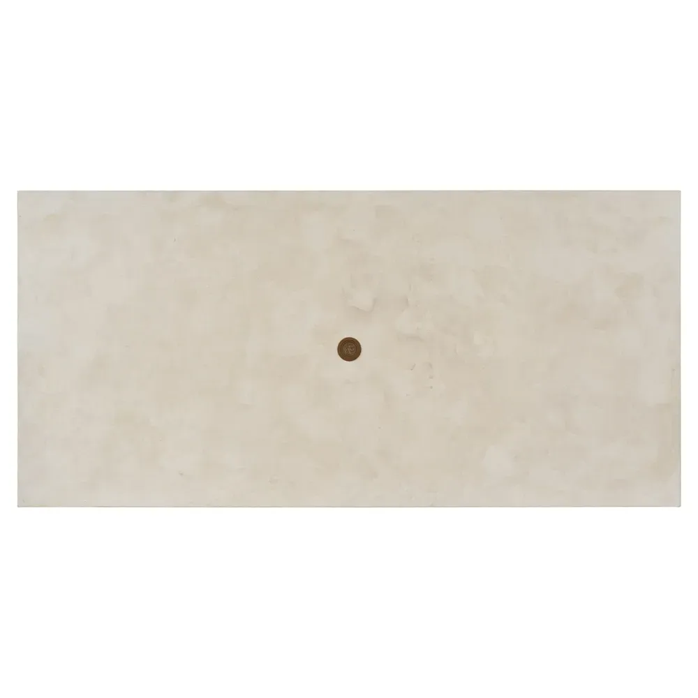 Palm Desert Rectangular Outdoor Dining Table - White, Stone