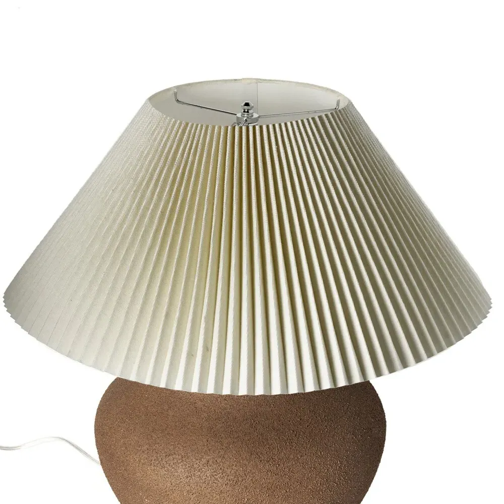 Palma Textured Table Lamp - Dark Brown, Ceramic