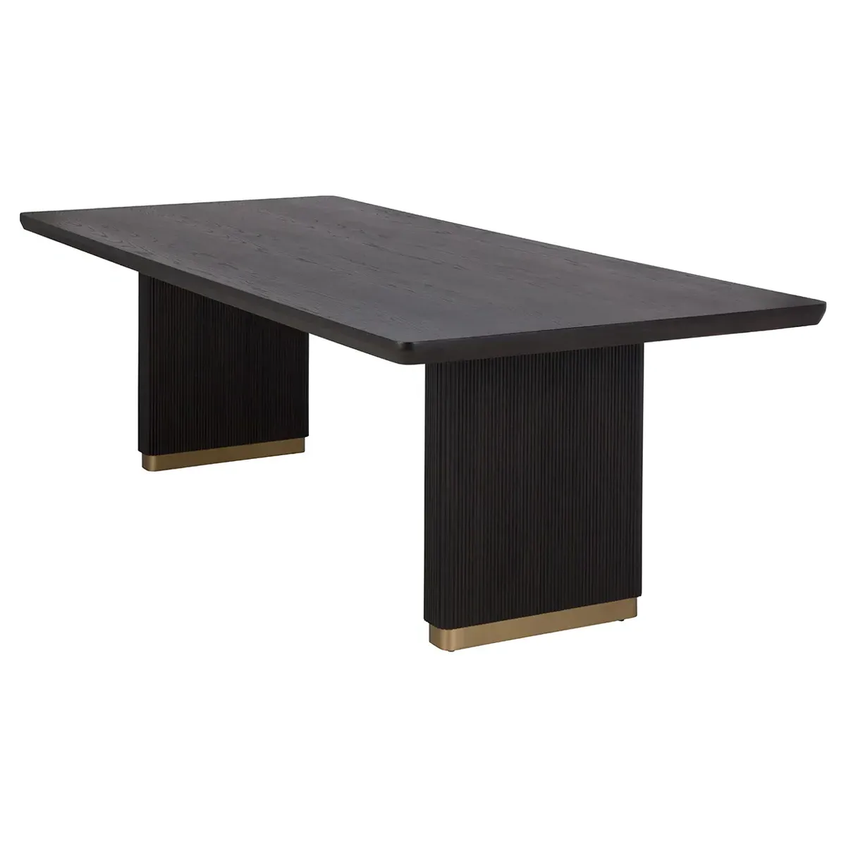 Palmerston Rectangular Dining Table - Charcoal, Oak