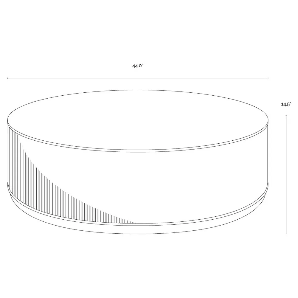 Palmerston Round Coffee Table - Black, Oak