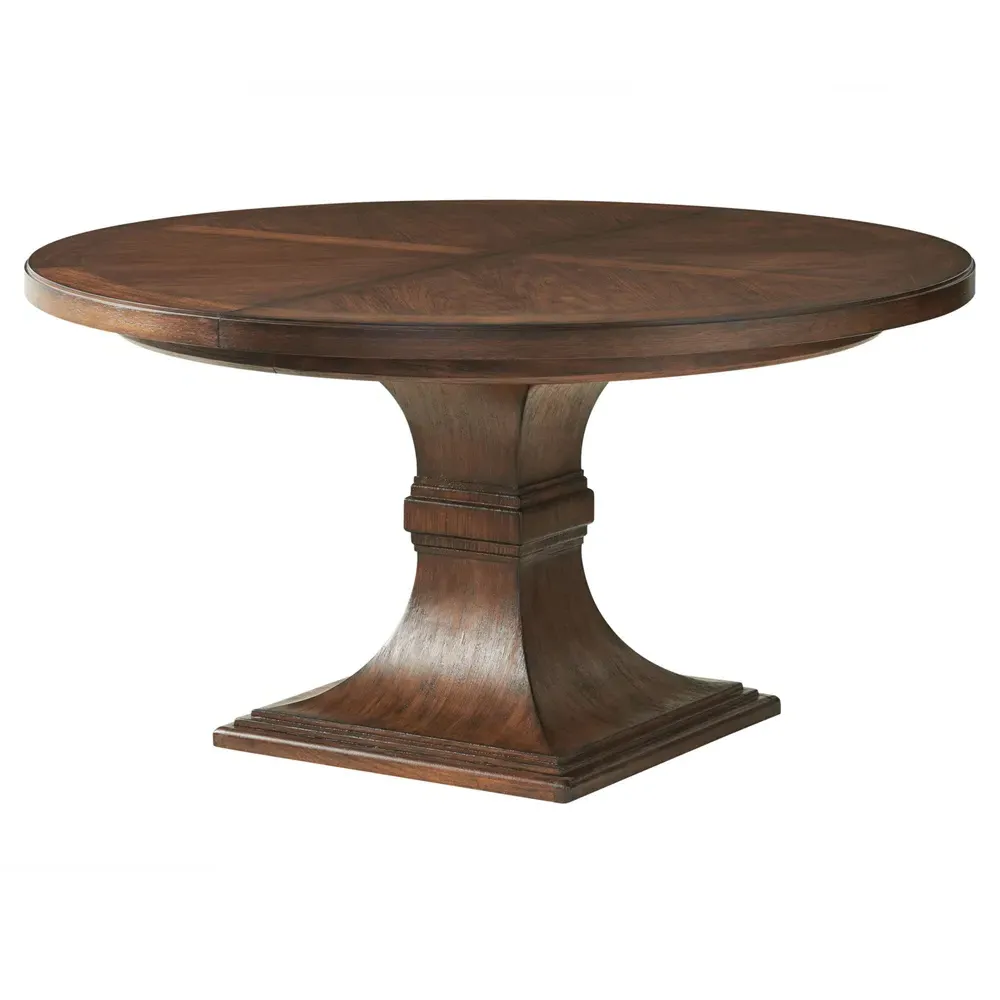 Palo Alto Round Dining Table Extendable - Brown, Walnut image