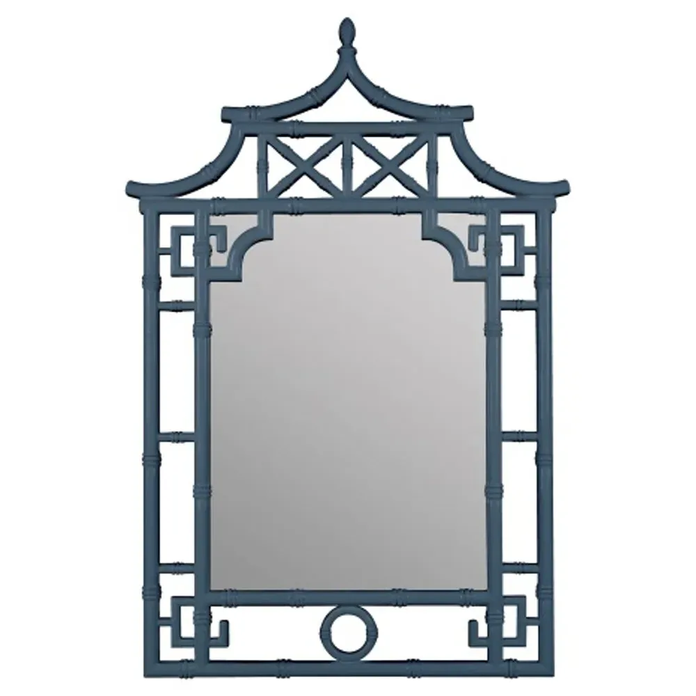 Paloma Pagoda Wall Mirror - Blue, Polyurethane image