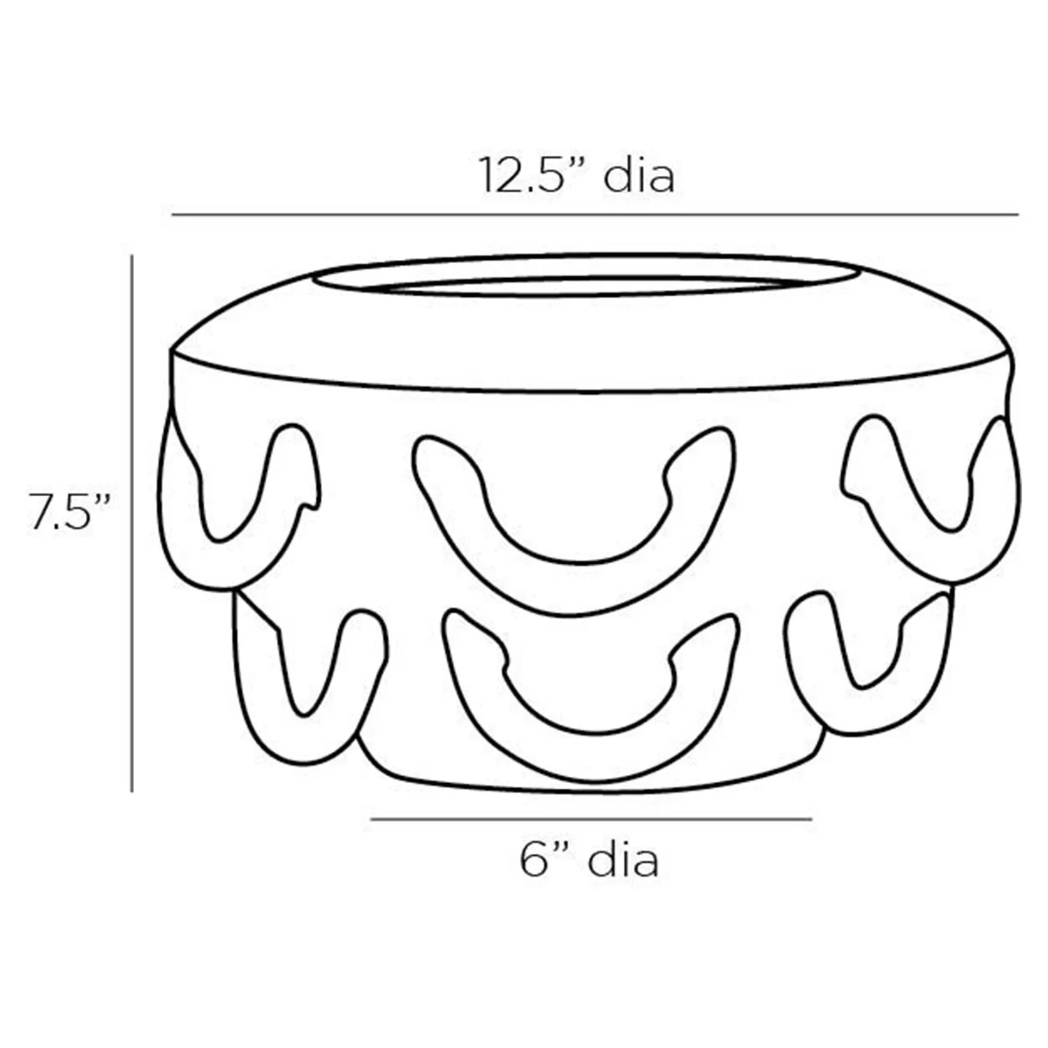 Paloma Table Vase - White, Ceramic