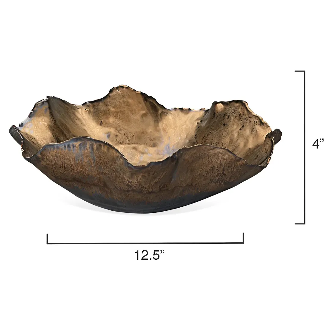 Pamela Floral Decorative Bowl - Gold, Ceramic