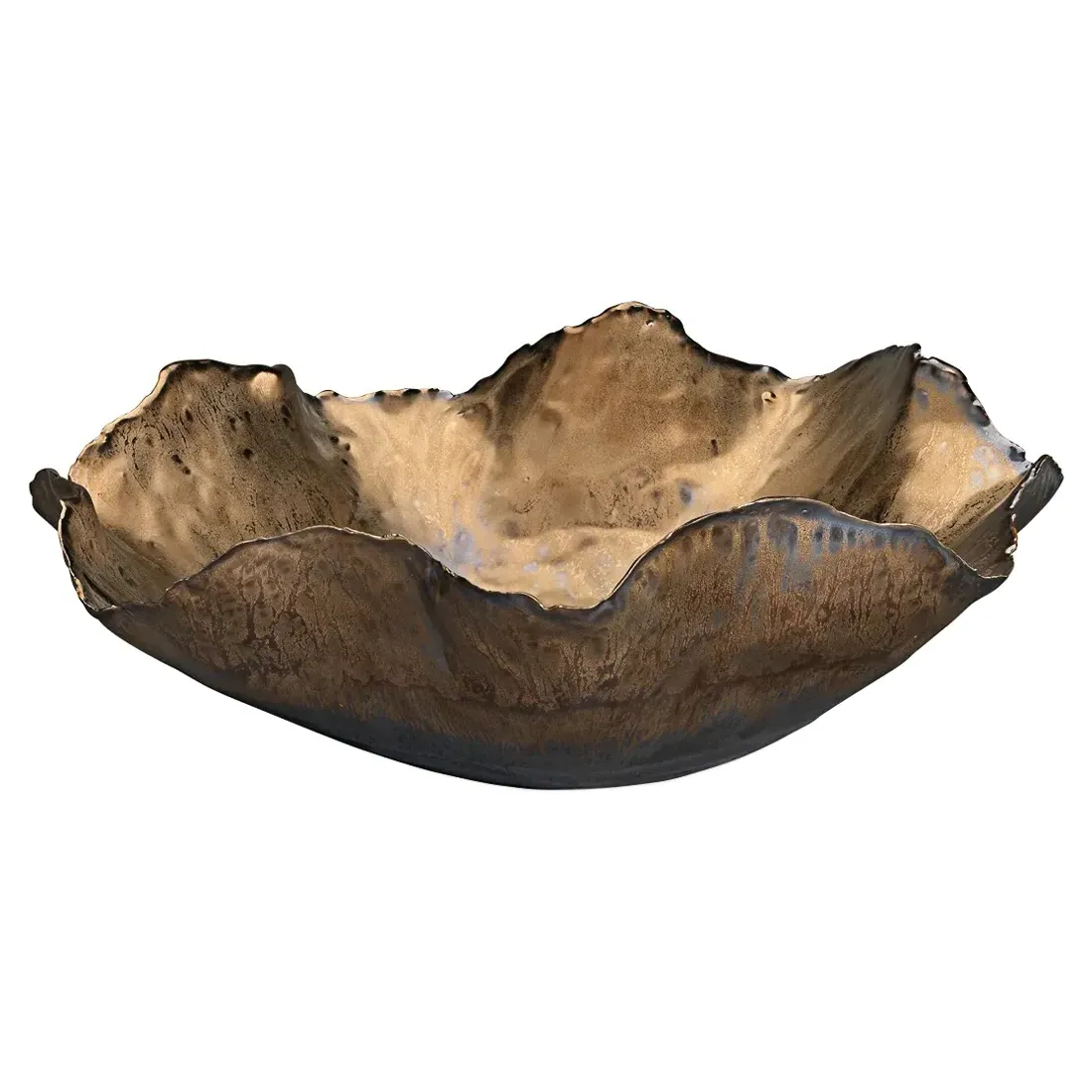 Pamela Floral Decorative Bowl - Gold, Ceramic image