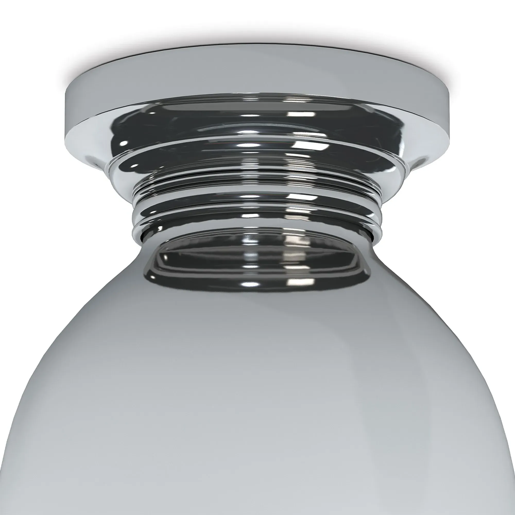 Pantry Steel Flush Mount - Polished Nickel