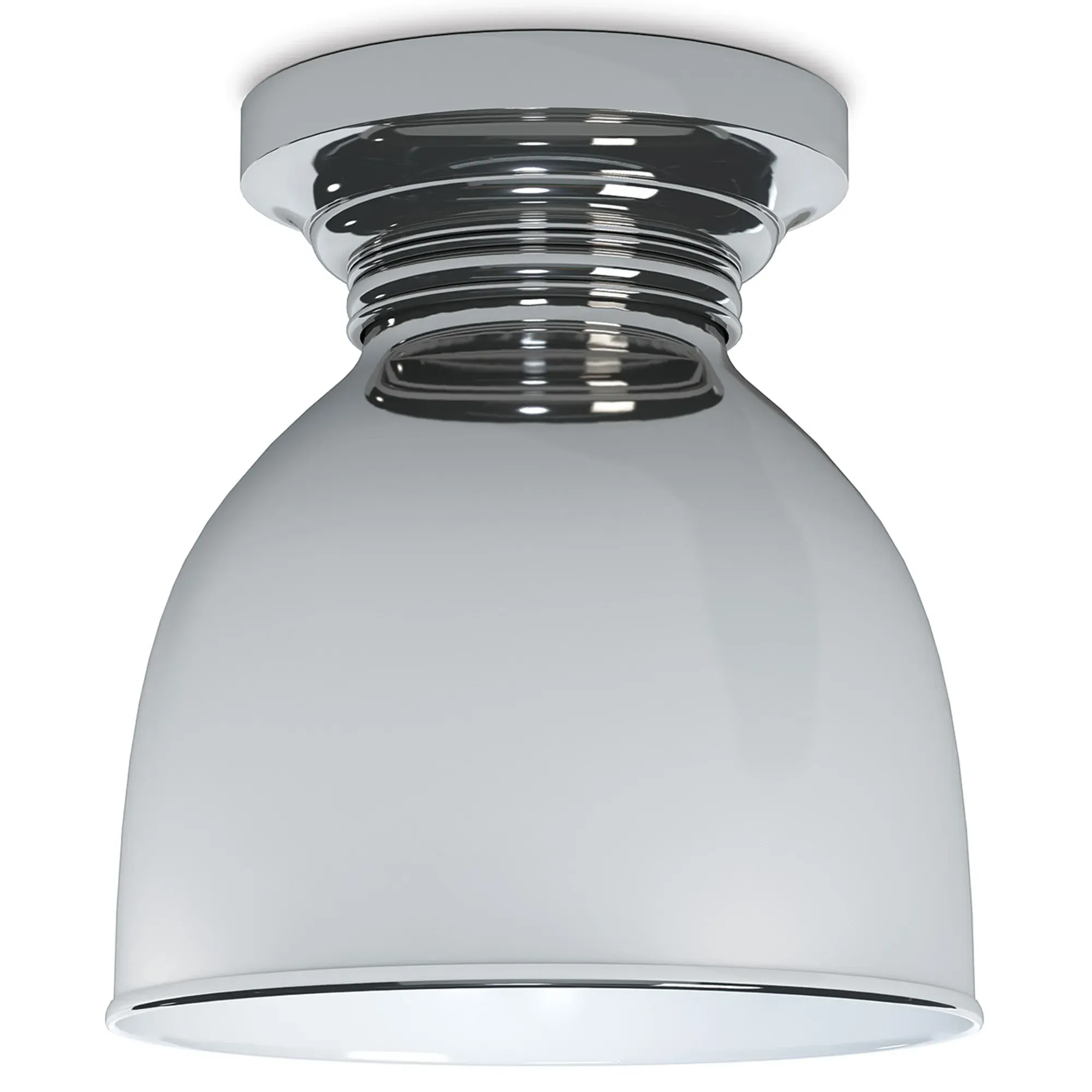 Pantry Steel Flush Mount - Polished Nickel