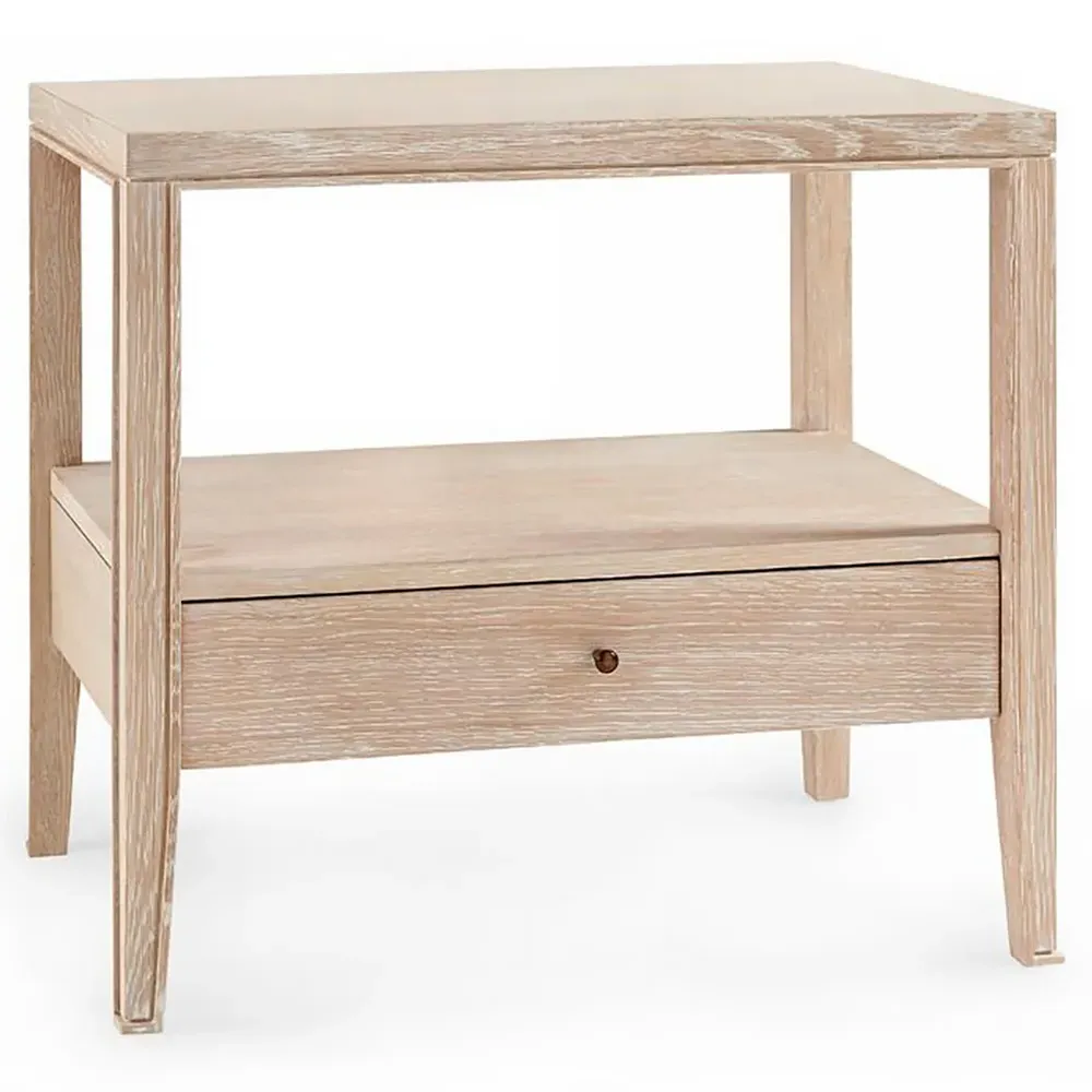 Paola 1 Drawer Nightstand - Brown, Oak