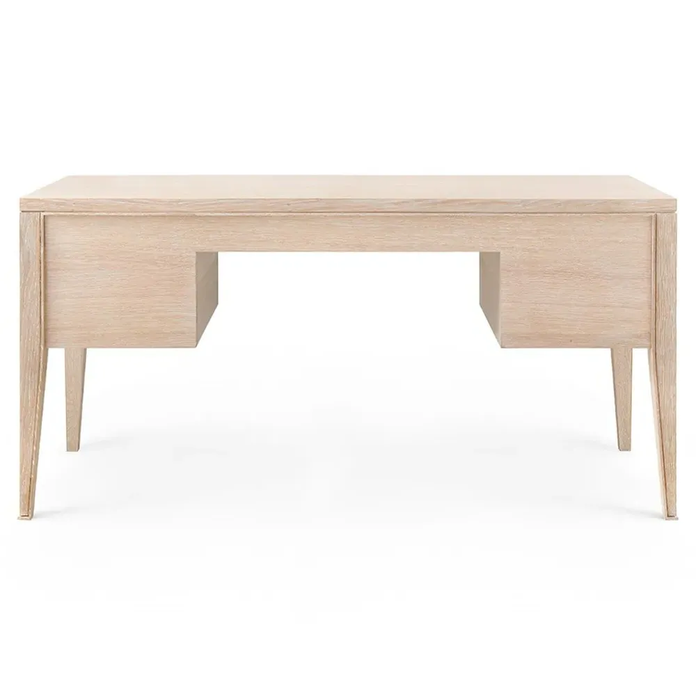 Paola Oak Wood Desk - Bleached Oak