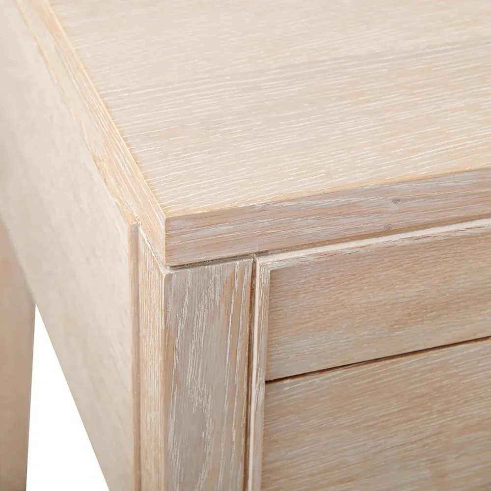 Paola Oak Wood Desk - Bleached Oak