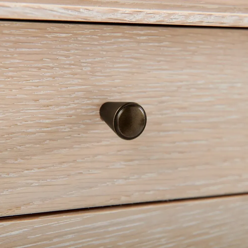 Paola Oak Wood Desk - Bleached Oak