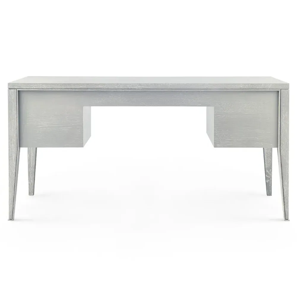 Paola Oak Wood Desk - Soft Grey