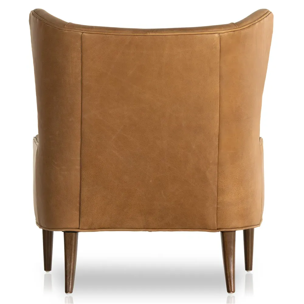 Paola Wing Lounge Chair - Cognac, Leather