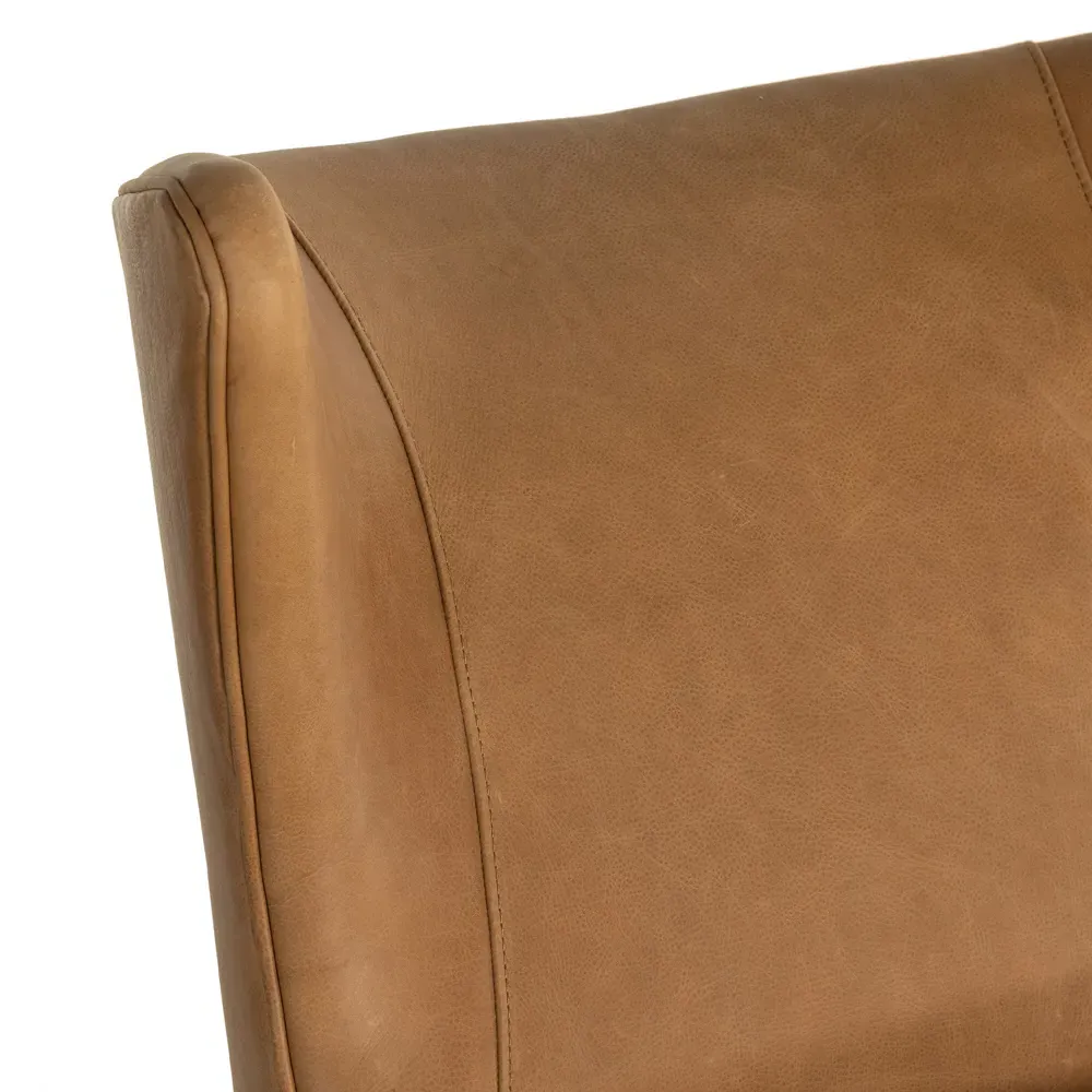 Paola Wing Lounge Chair - Cognac, Leather