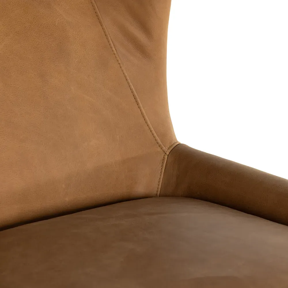 Paola Wing Lounge Chair - Cognac, Leather