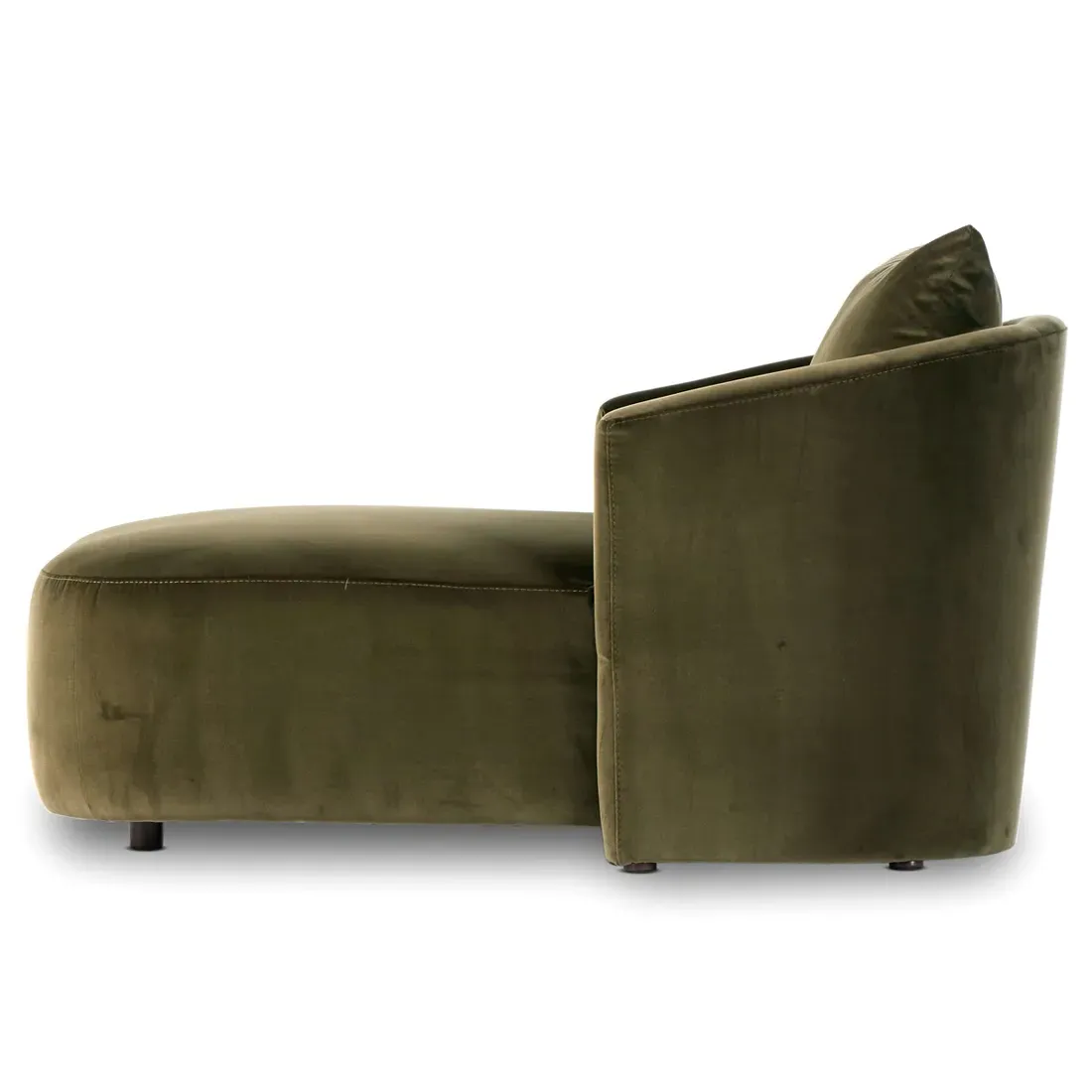 Paolo Upholstered Chaise Lounge - Green, Cotton