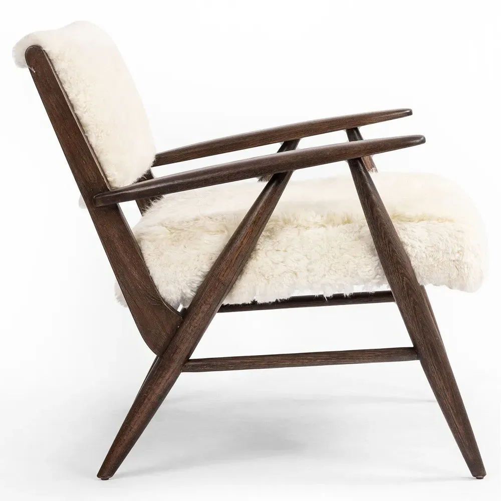 Papile Arm Chair - Cream, Oak
