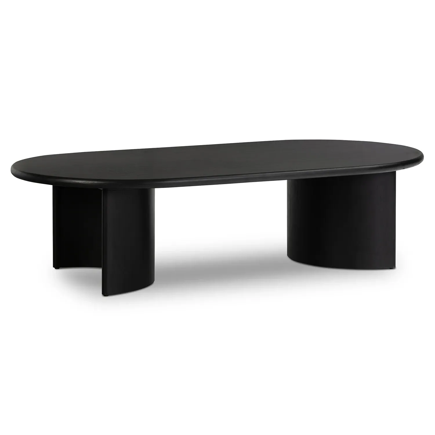 Paris Large Oval Coffee Table - Black, Acacia Wood