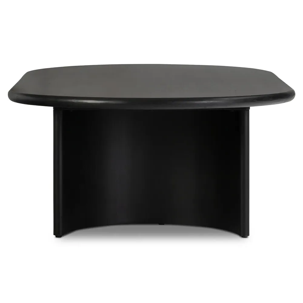 Paris Large Oval Coffee Table - Black, Acacia Wood
