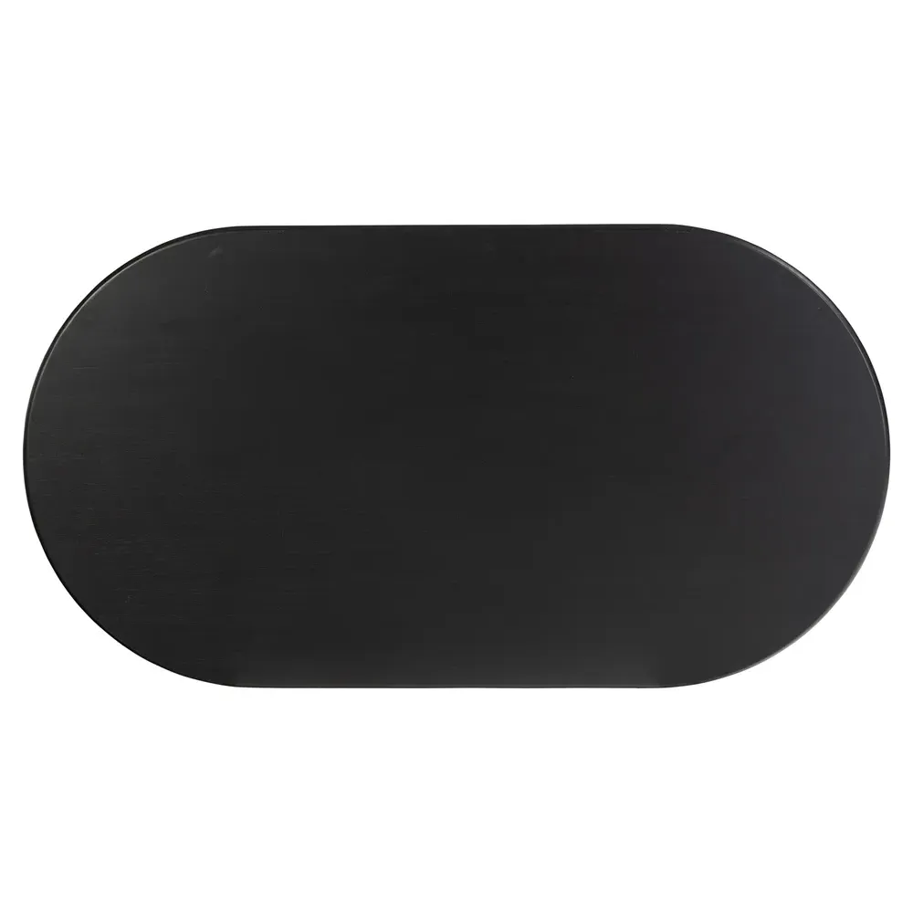 Paris Large Oval Coffee Table - Black, Acacia Wood