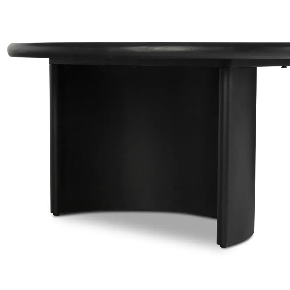 Paris Large Oval Coffee Table - Black, Acacia Wood