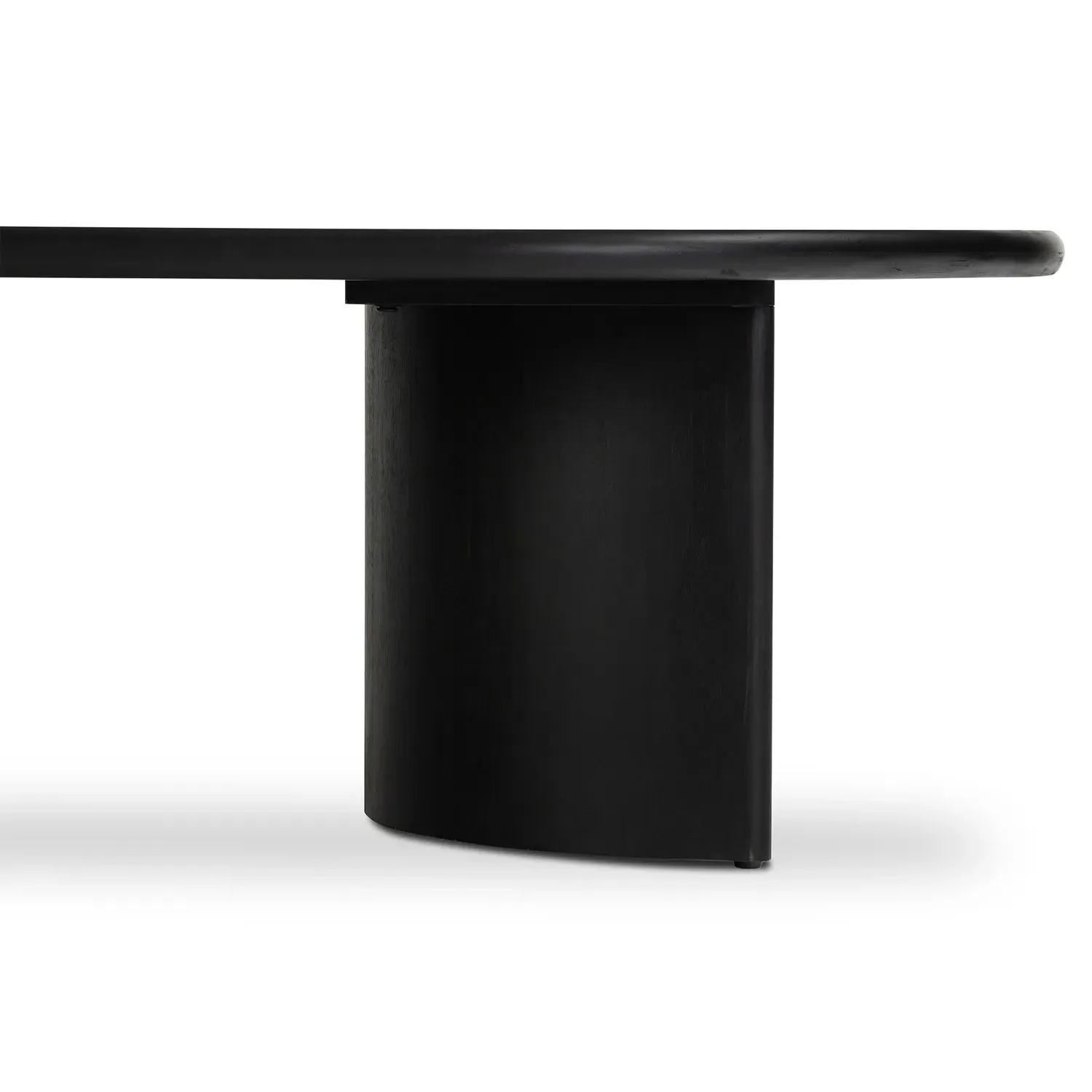 Paris Large Oval Coffee Table - Black, Acacia Wood