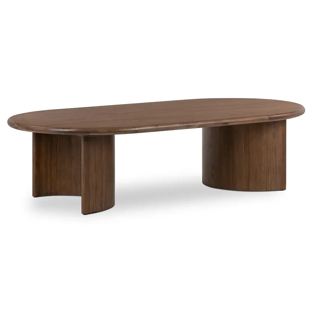 Paris Large Oval Coffee Table - Brown, Acacia Wood