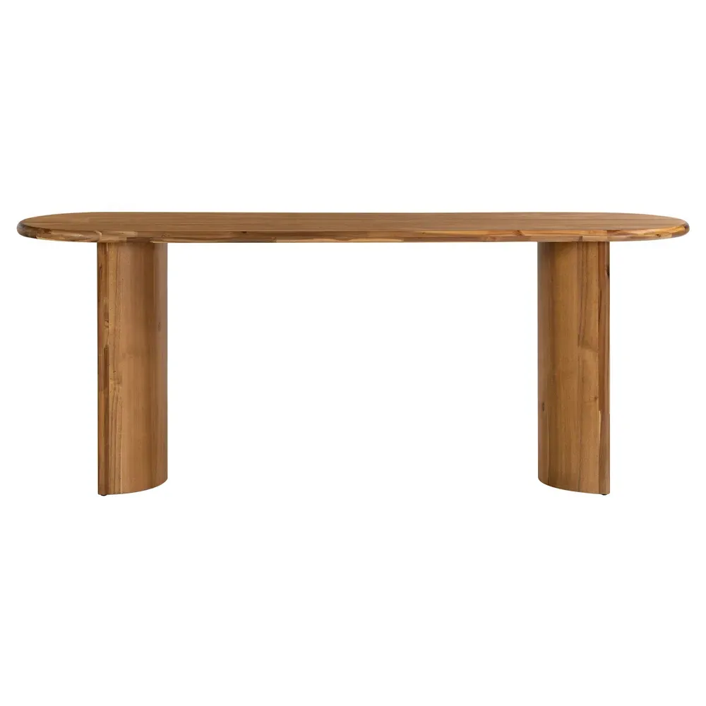 Paris Large Oval Console Table - Light Brown, Acacia Wood