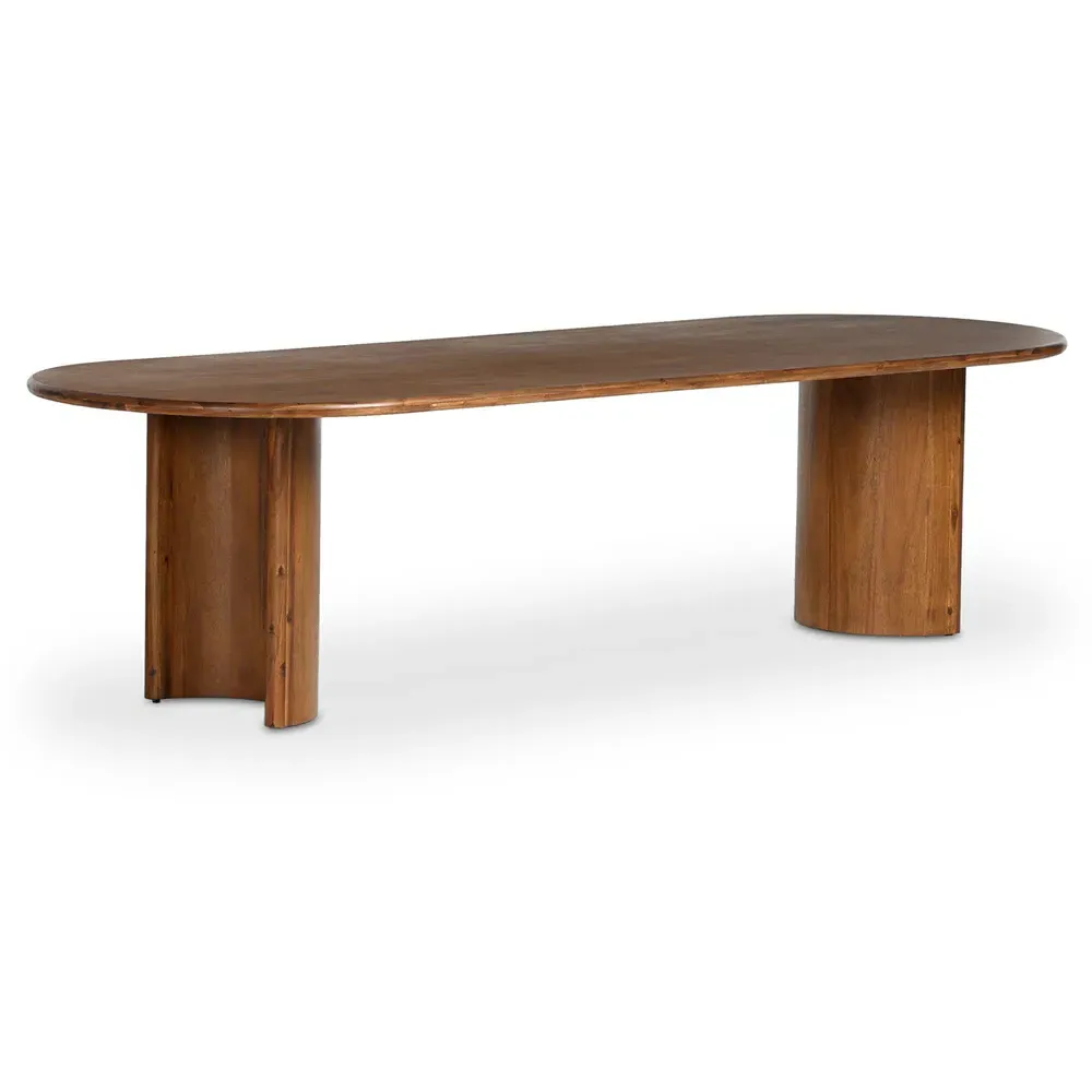 Paris Large Oval Dining Table - Brown, Acacia Wood