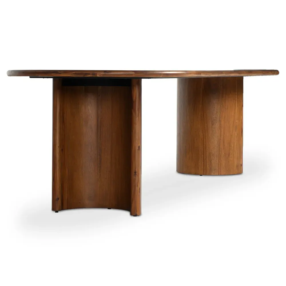 Paris Large Oval Dining Table - Brown, Acacia Wood