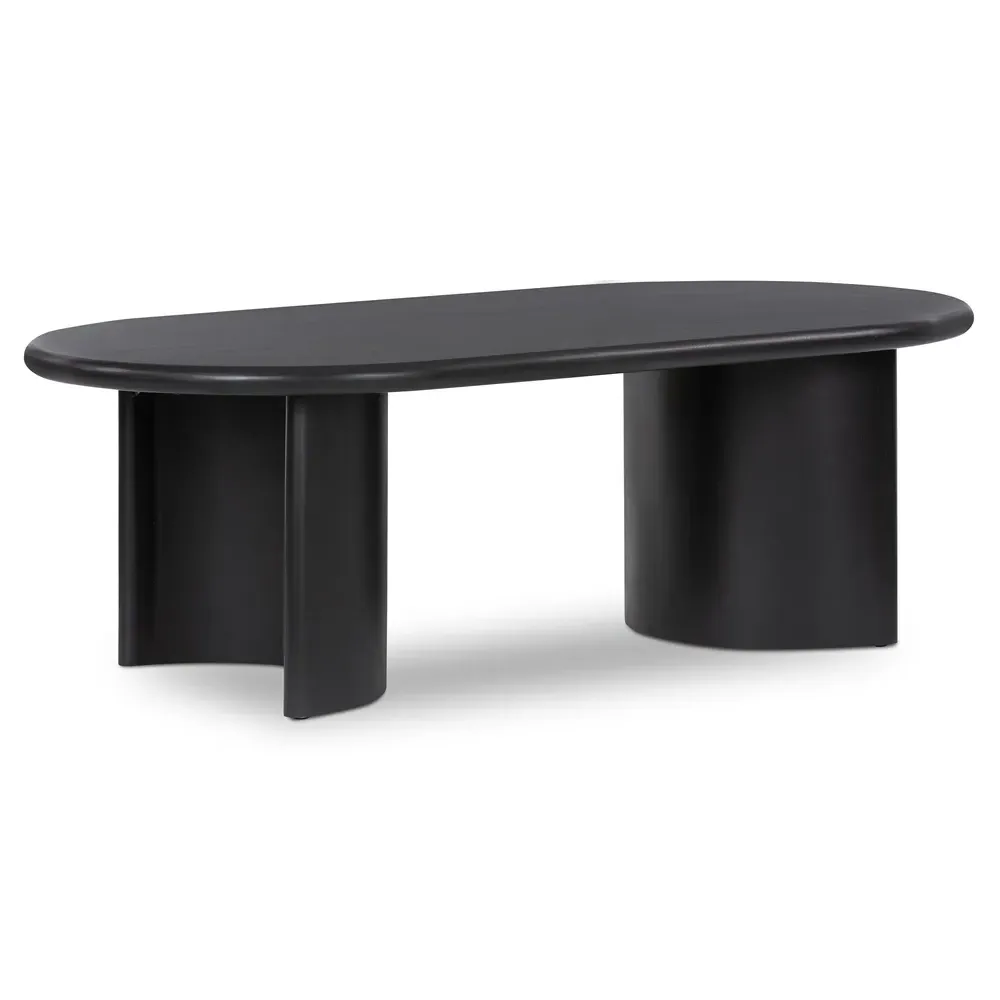 Paris Oval Coffee Table - Black, Acacia Wood