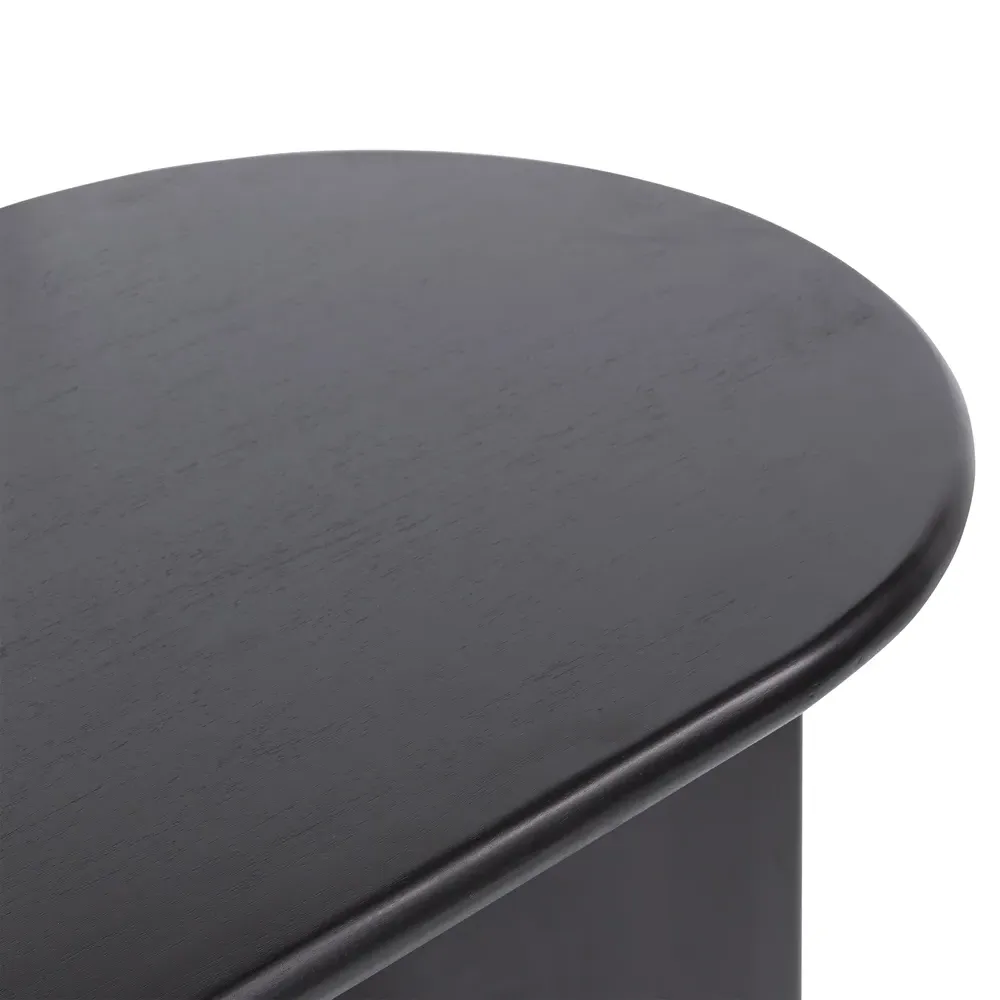 Paris Oval Coffee Table - Black, Acacia Wood