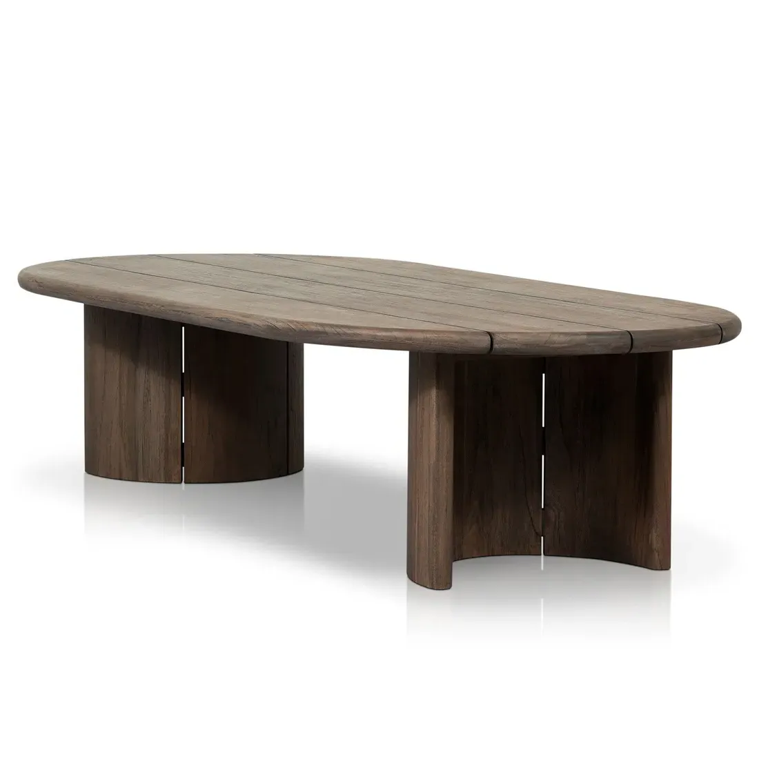 Paris Oval Coffee Table - Brown, Teak