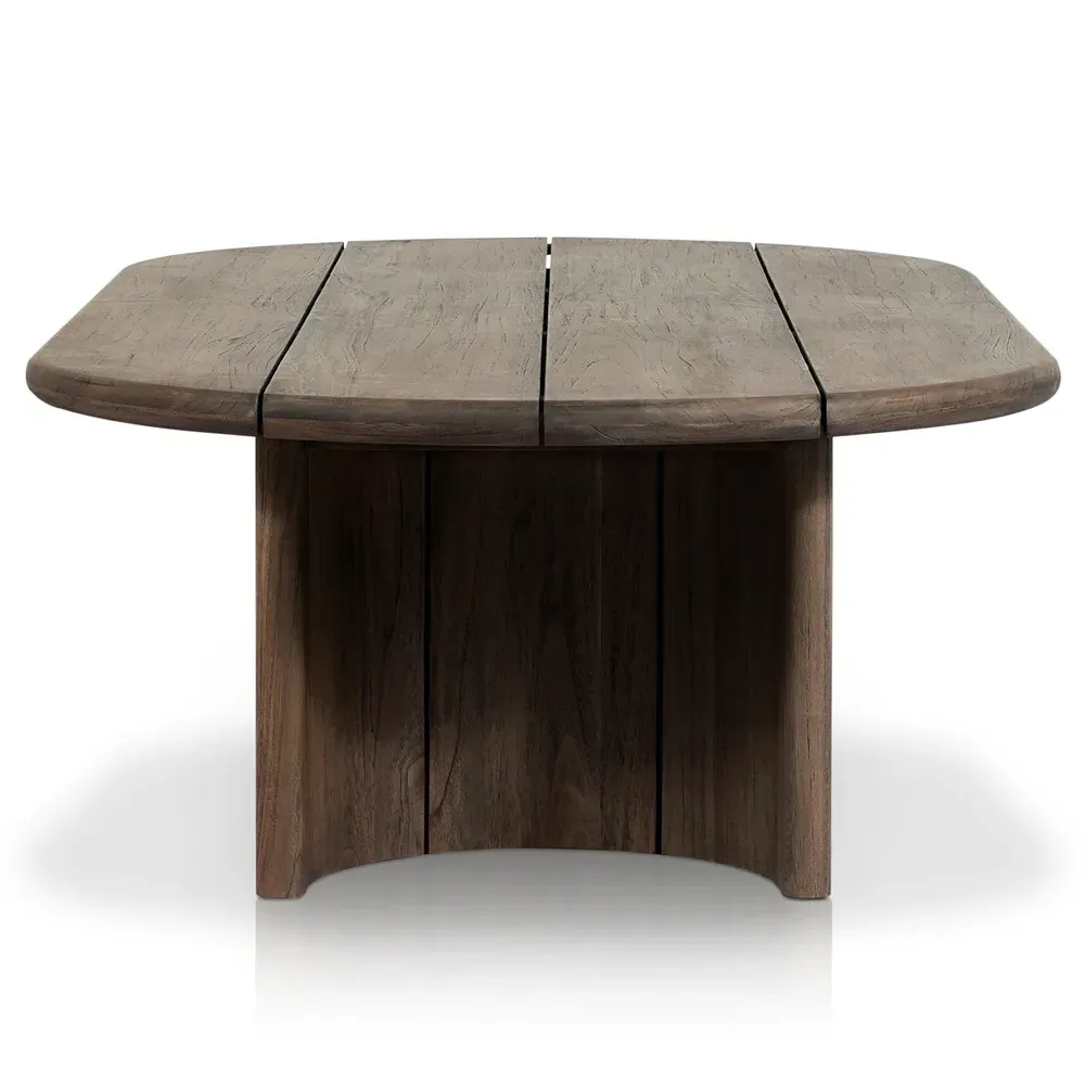 Paris Oval Coffee Table - Brown, Teak