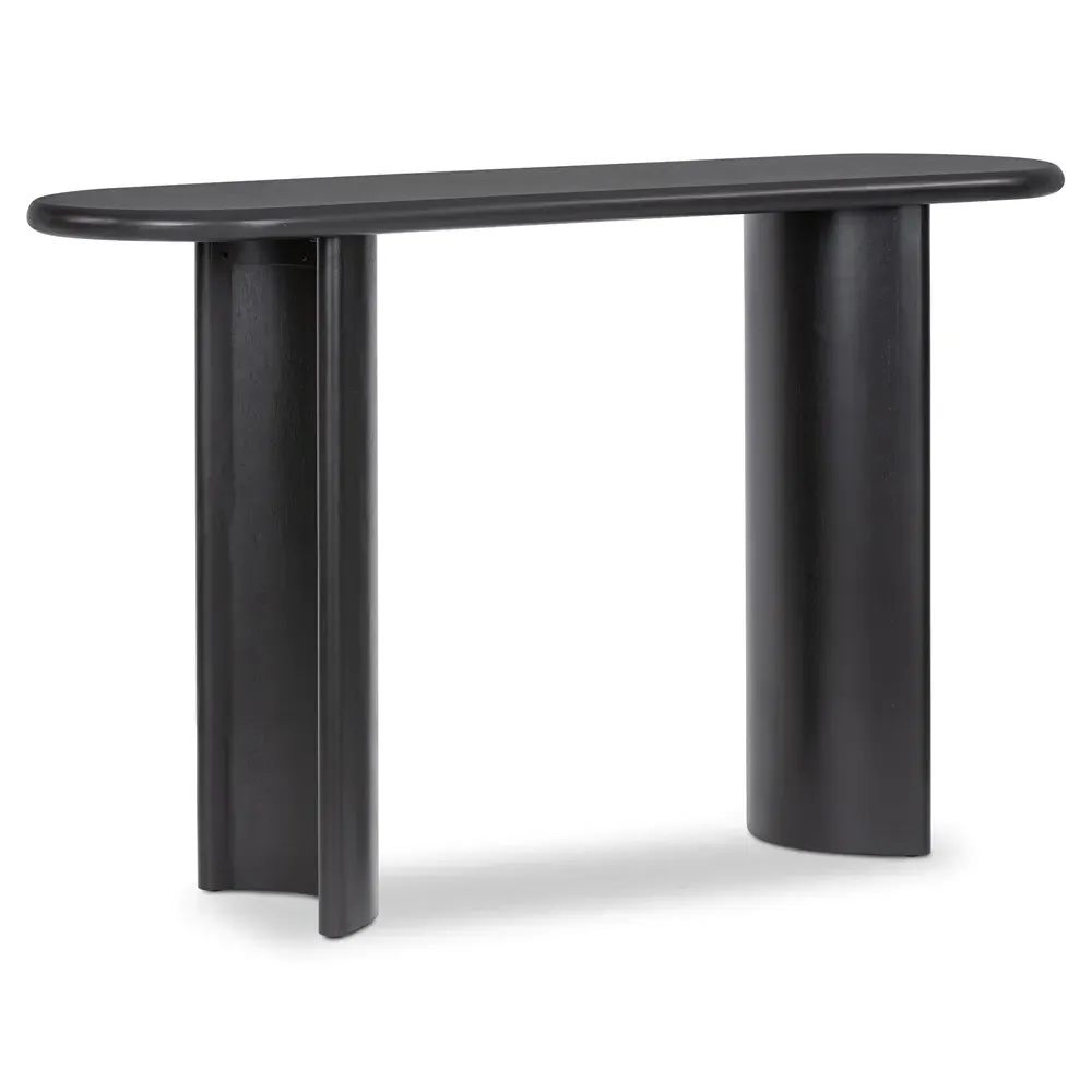 Paris Oval Console Table - Black, Acacia Wood