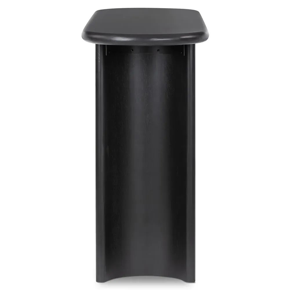 Paris Oval Console Table - Black, Acacia Wood